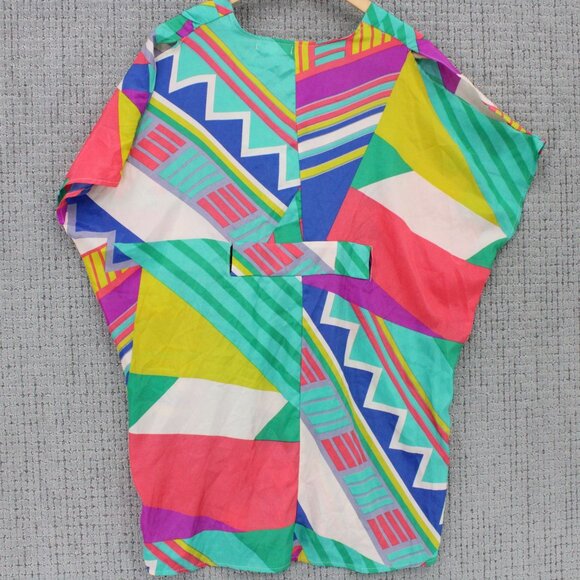 Jealous Tomato Tunic Top Womens Small S Designer Multicolor Geometrical Pattern - Picture 7 of 10